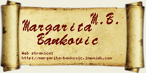 Margarita Banković vizit kartica